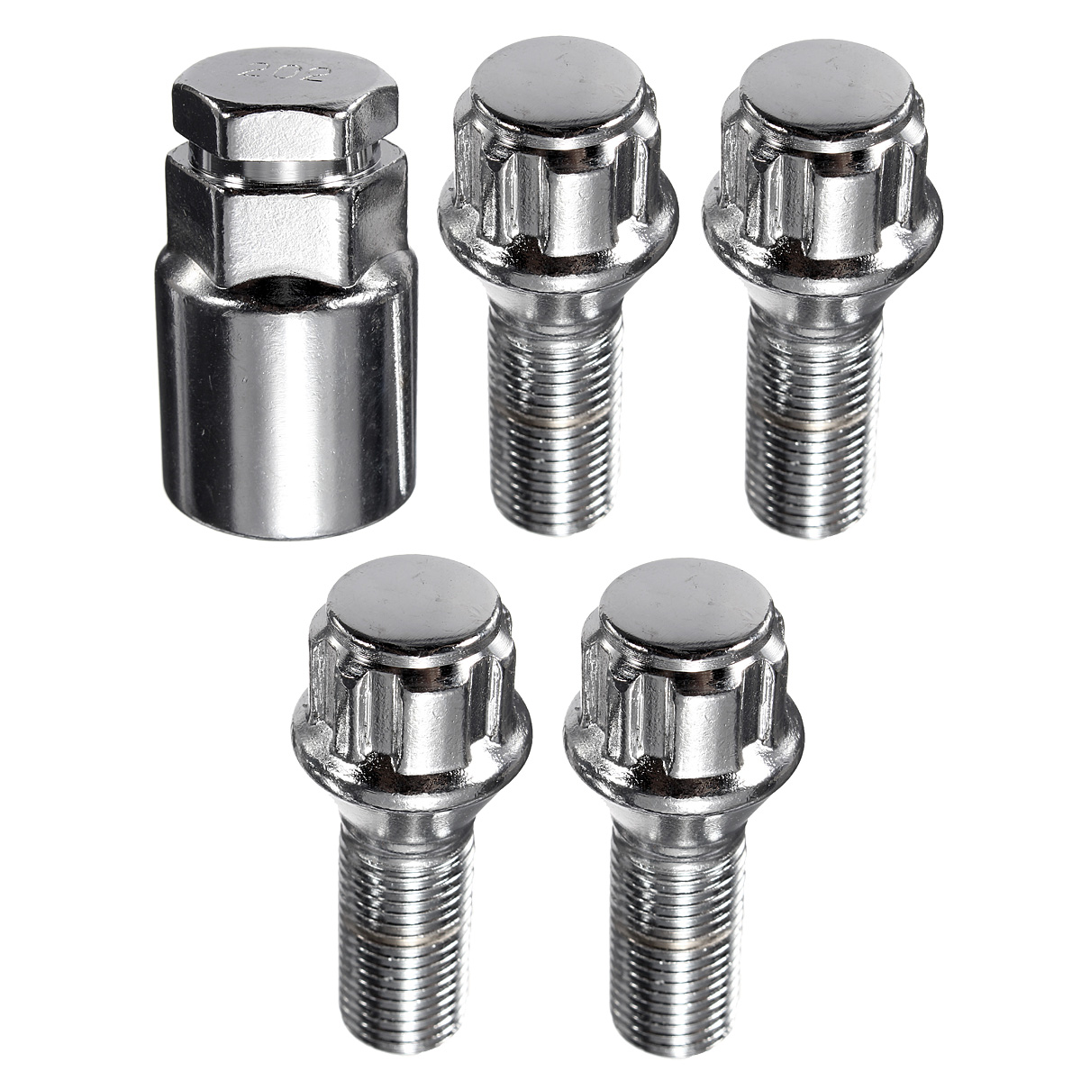 ALLOY WHEEL LOCK BOLTS FOR VW TRANSPORTER T4 T5 LOCKING SECURITY LUG