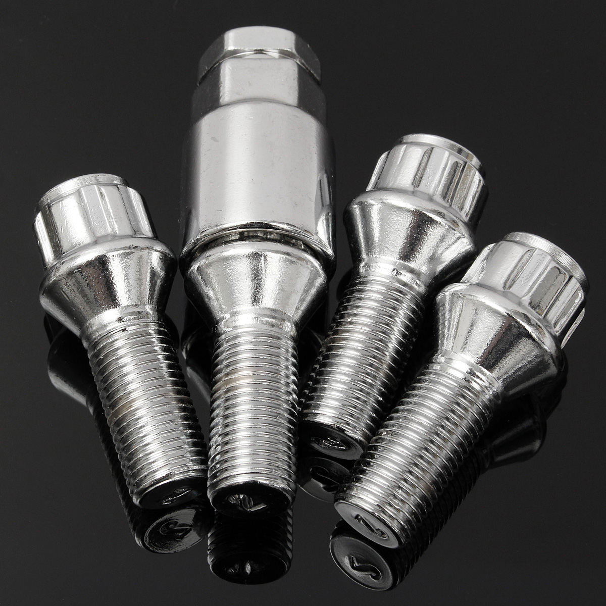 ALLOY WHEEL LOCK BOLTS FOR VW TRANSPORTER T4 T5 LOCKING SECURITY LUG