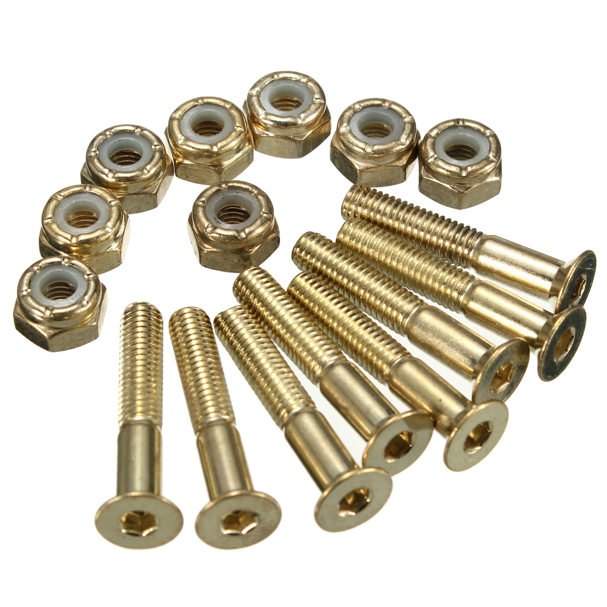 Gold Hardware Screws Bolts for Skateboard Longboard 8 Pcs Lazada