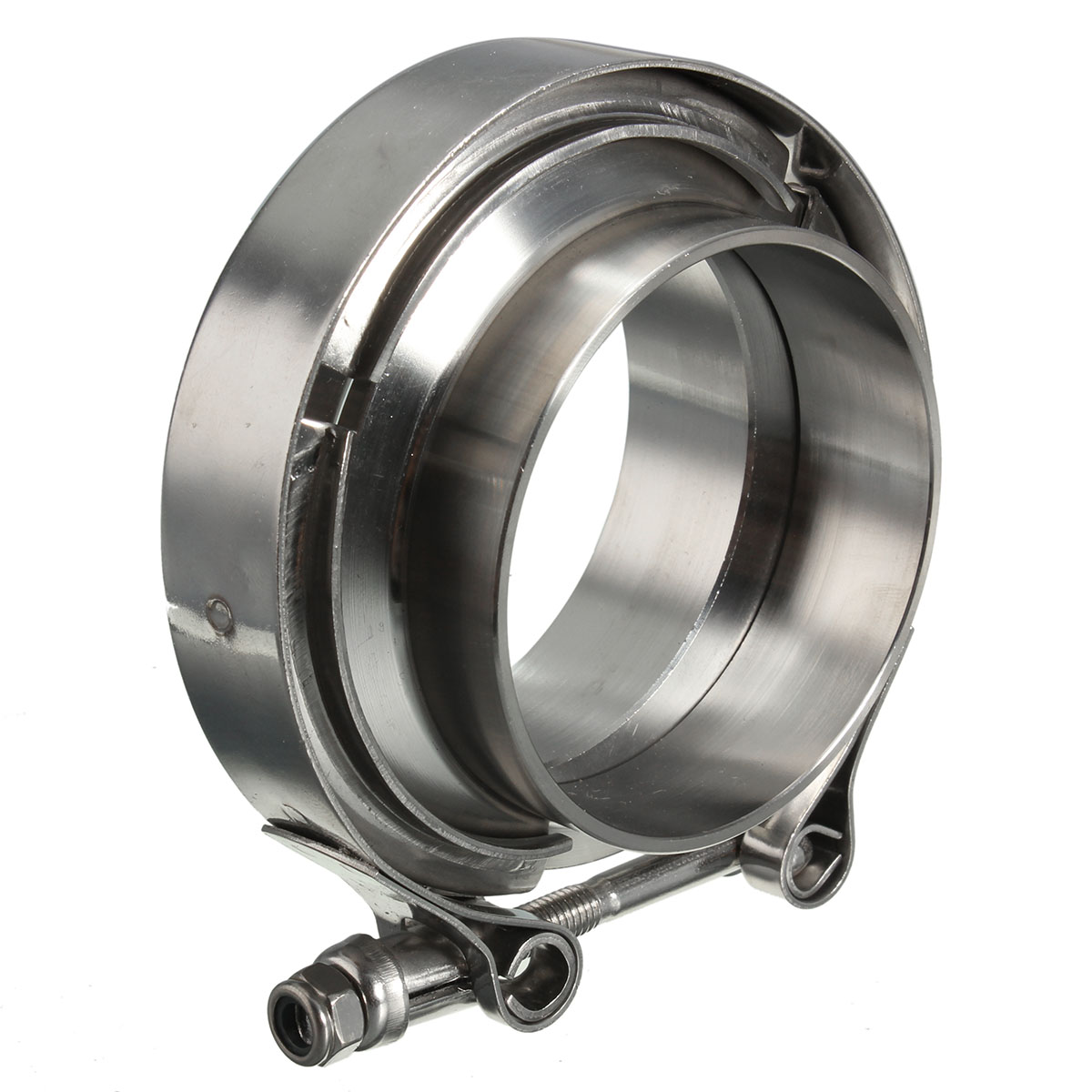 2.5 STAINLESS V-BAND FLANGE & CLAMP KIT FOR TURBO EXHAUST