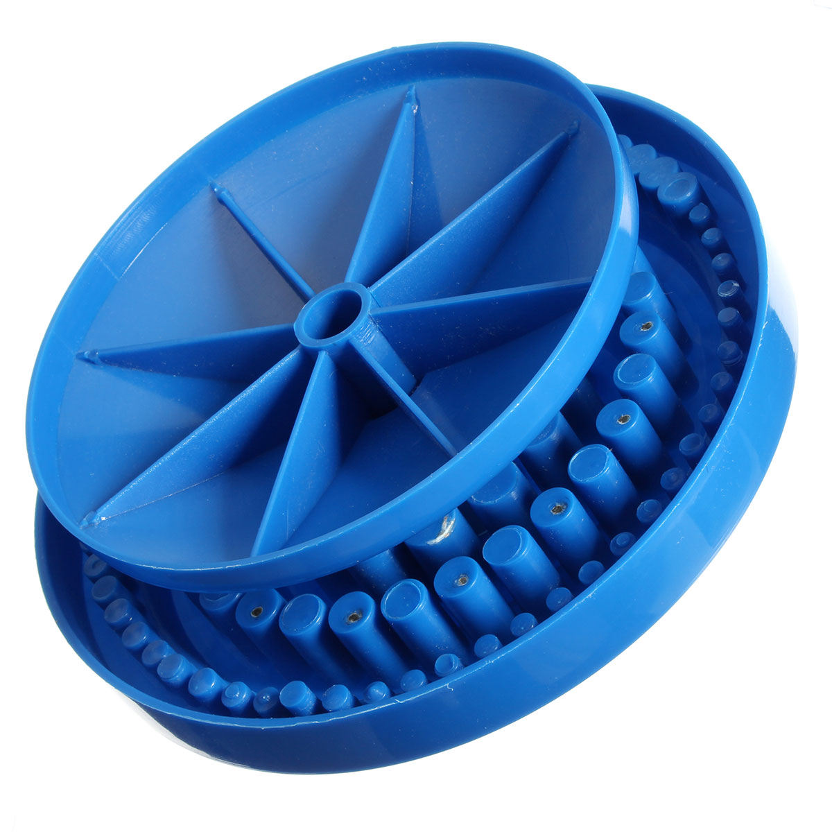 Multifunctional Blue Plastic Round Shape Drill Bit Storage Box Lazada