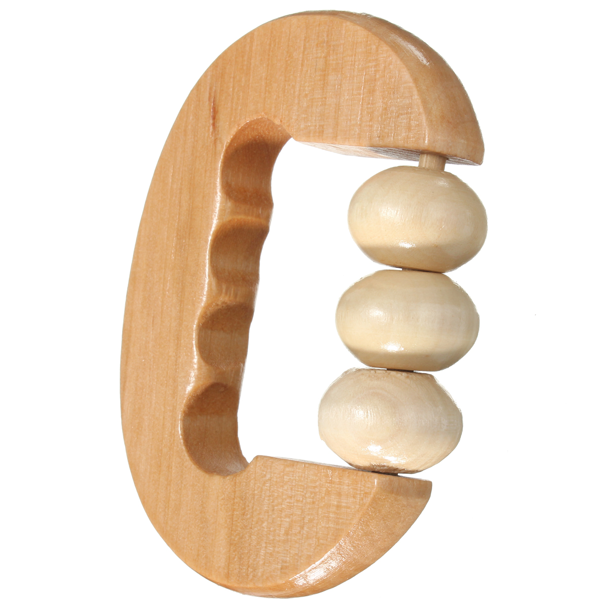 Wooden Ball Body Arm Waist Massage Roller Massager Hand Therapy