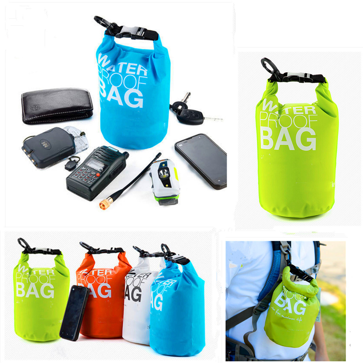 2L Mini Waterproof Storage Dry Bag for Canoe Kayak Boating Camping