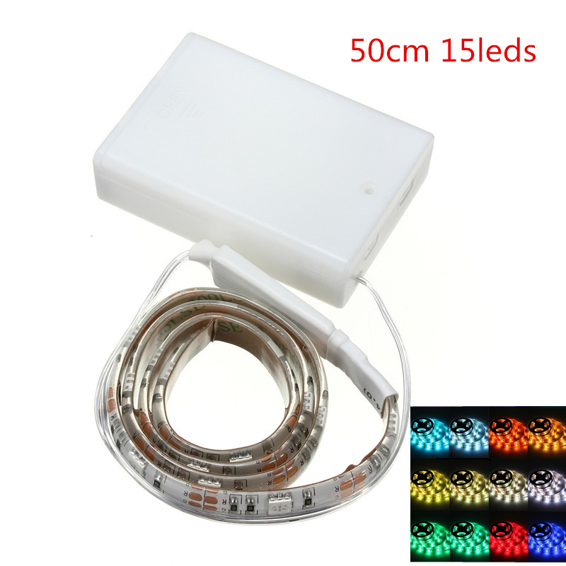 5050 SMD Bande ruban lumineux LED à piles 50cm Cdiscount Maison