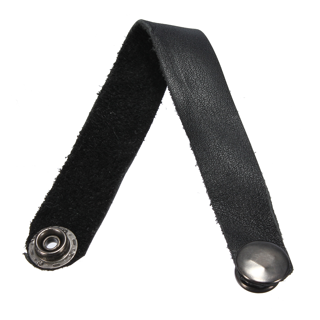 Leather Headstock Tie Acoustic Folk Guitar Neck Strap Button Lock