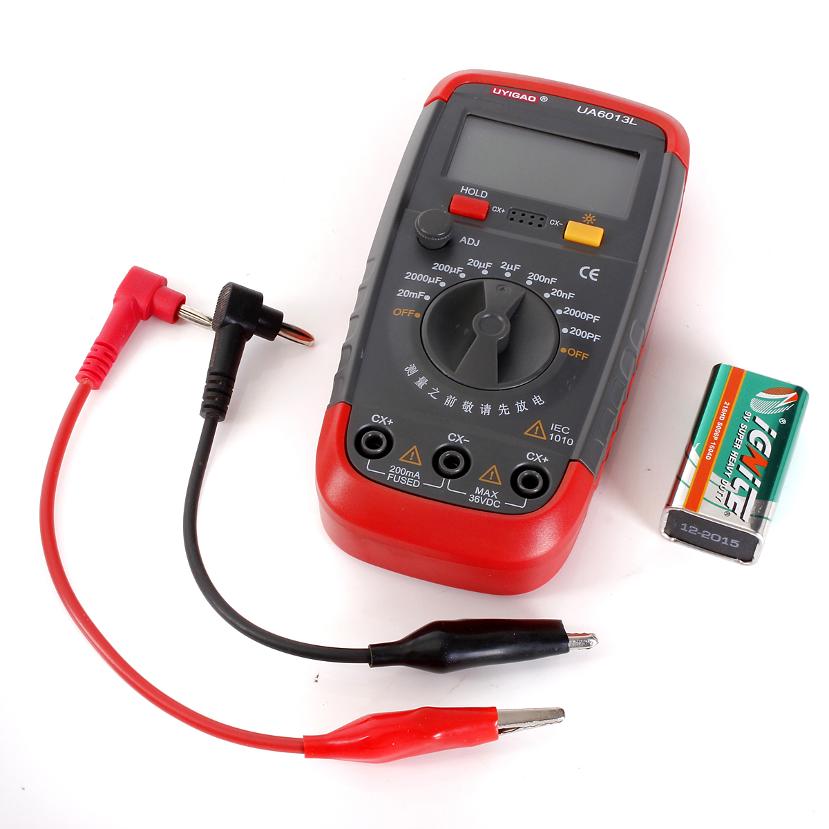 UA6013L Auto Range Digital Capacitor Capacitance Tester Meter with box