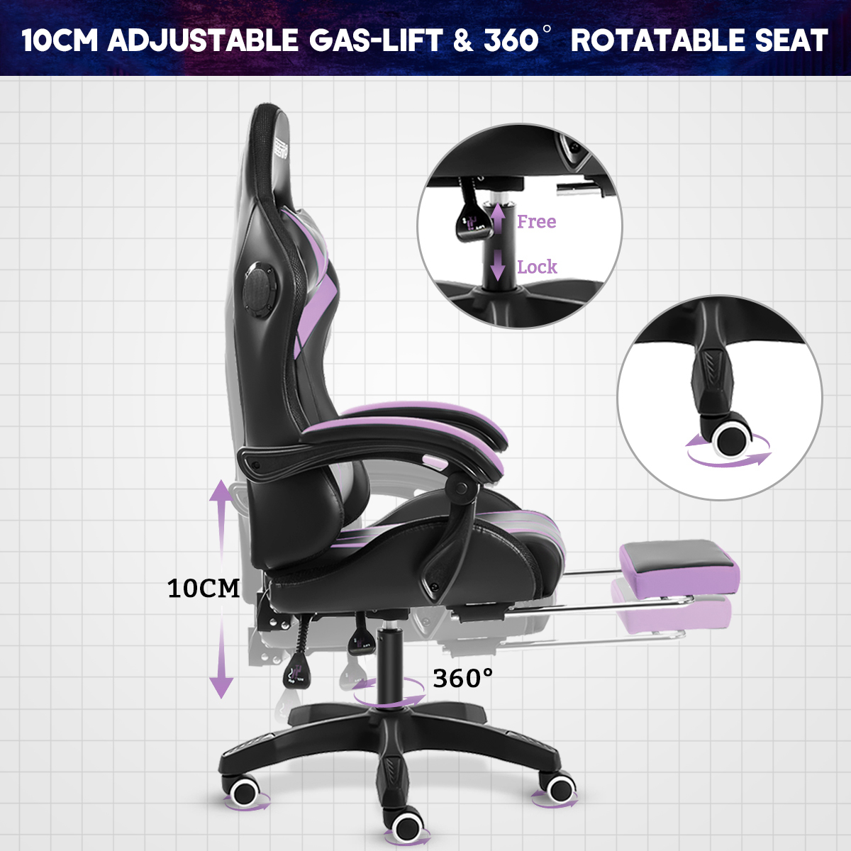 2x Gaming Chair Angle Adjuster High Back Swivel Computer Desk Chair Angle  Adjuster for Office Chair Accessories Spare Parts - AliExpress