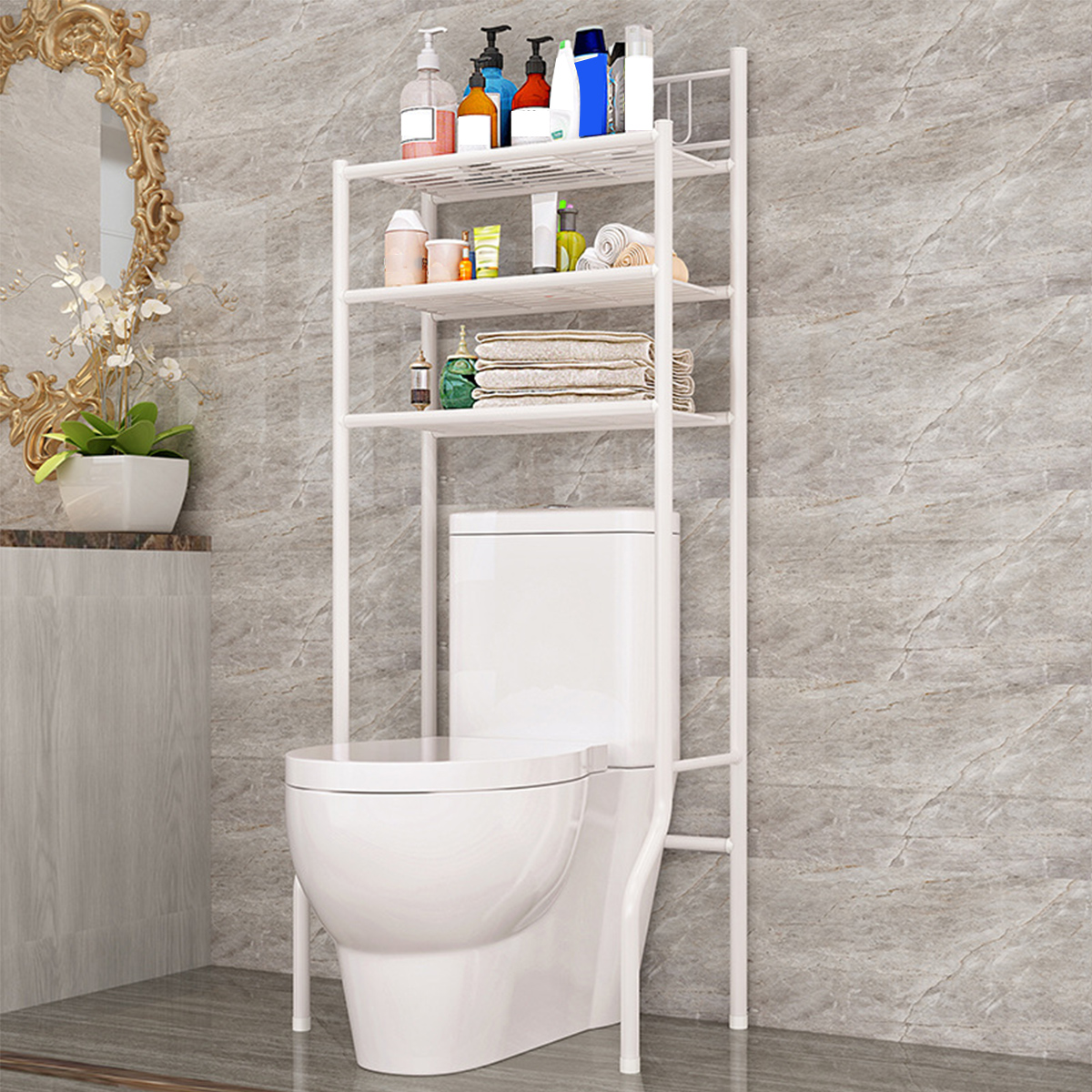 Meuble Toilette Wc Tag Re Dessus Stockage Pour Salle De Bain Machine A