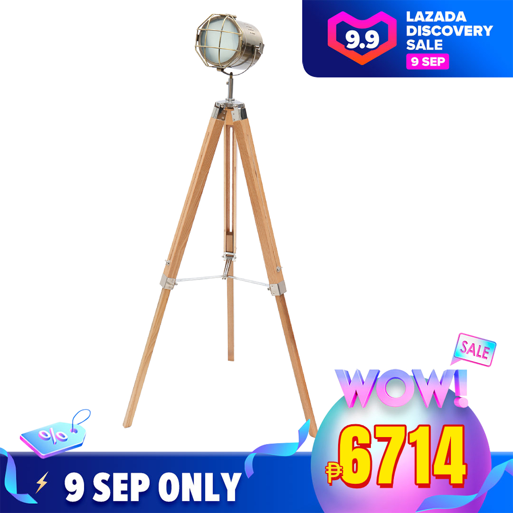 wooden floor lamp base only