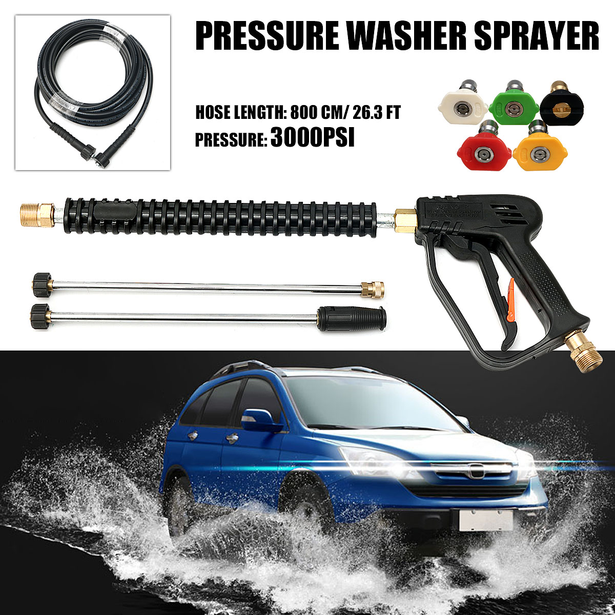 TEMPSA 3000 PSI Haute Pression Laveur Nettoyeur Pistolet À Eau Voiture