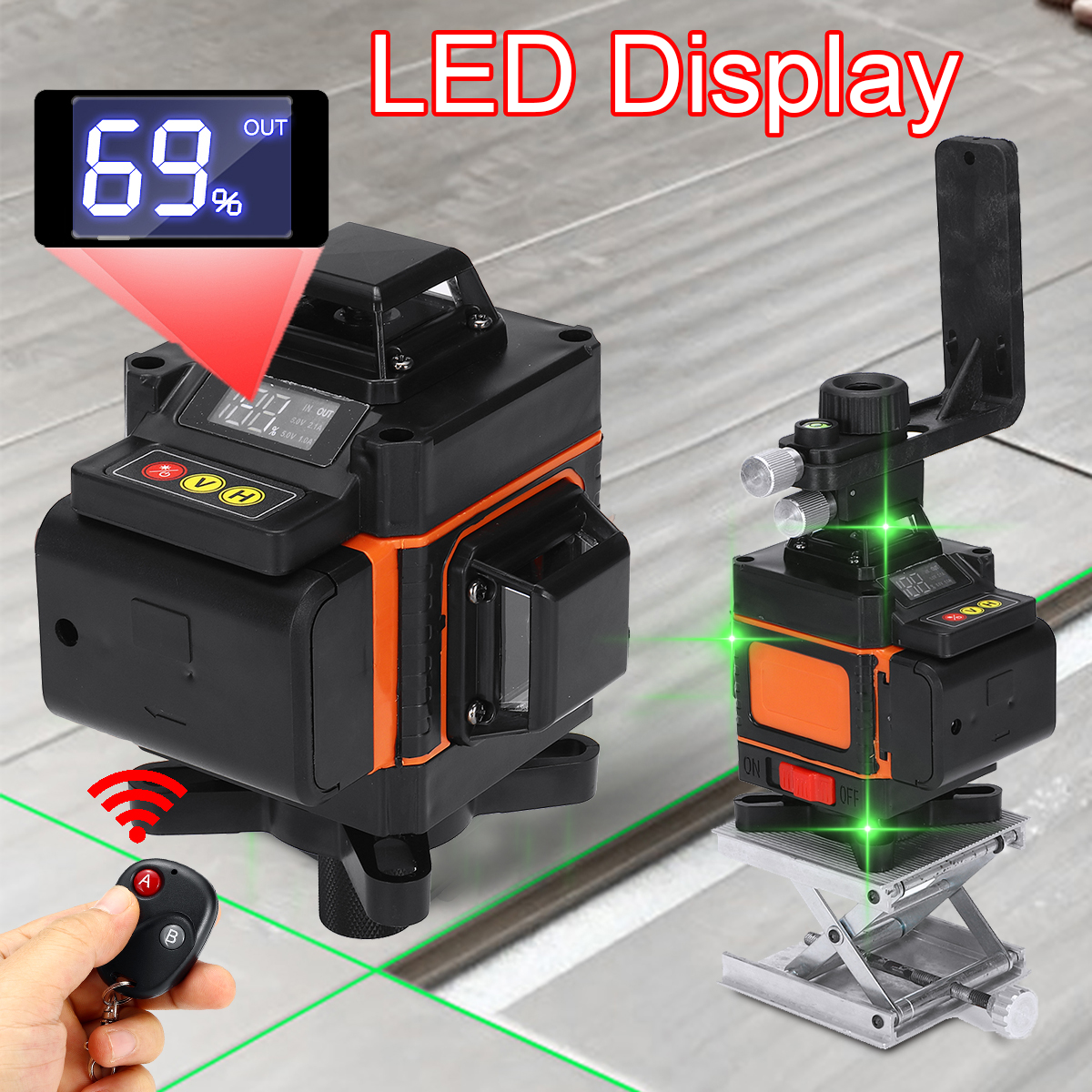 4D 16 Lignes Niveau de Lumière Verte Laser Automatique Mesure Croix