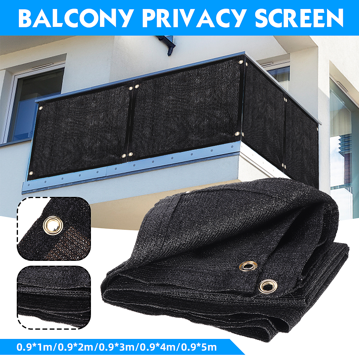 【Ready Stock】90cm Balcony Privacy Screen Gardening Sunshade Cover Summer Residence Fence