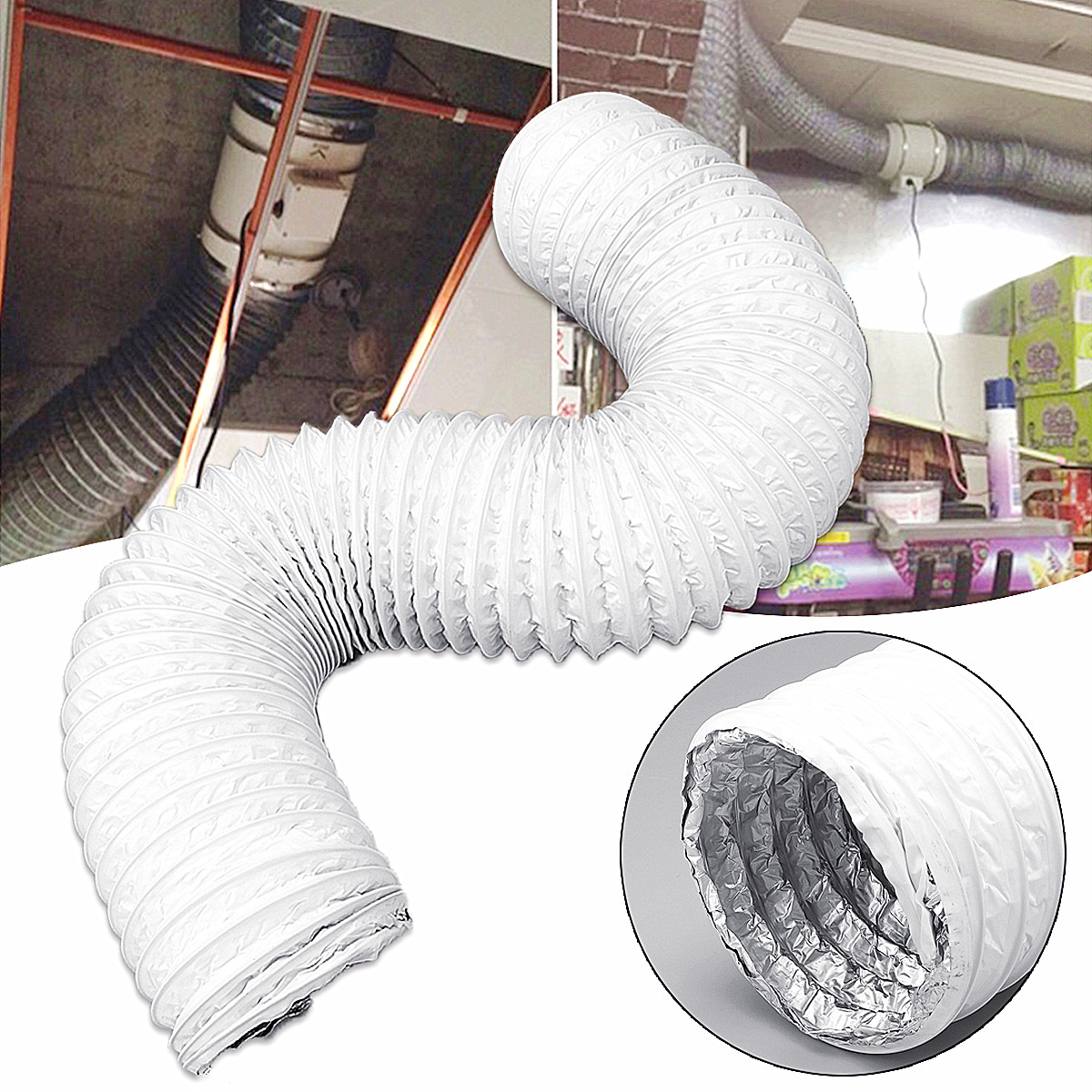 Flexible Echappement Vent Tuyau Tube Pour Climatiseur Climatisation