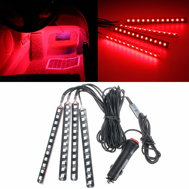 NEUFU 4en1 12 LED Lampe Voiture Intérieur Allume Cigare Atmosphère