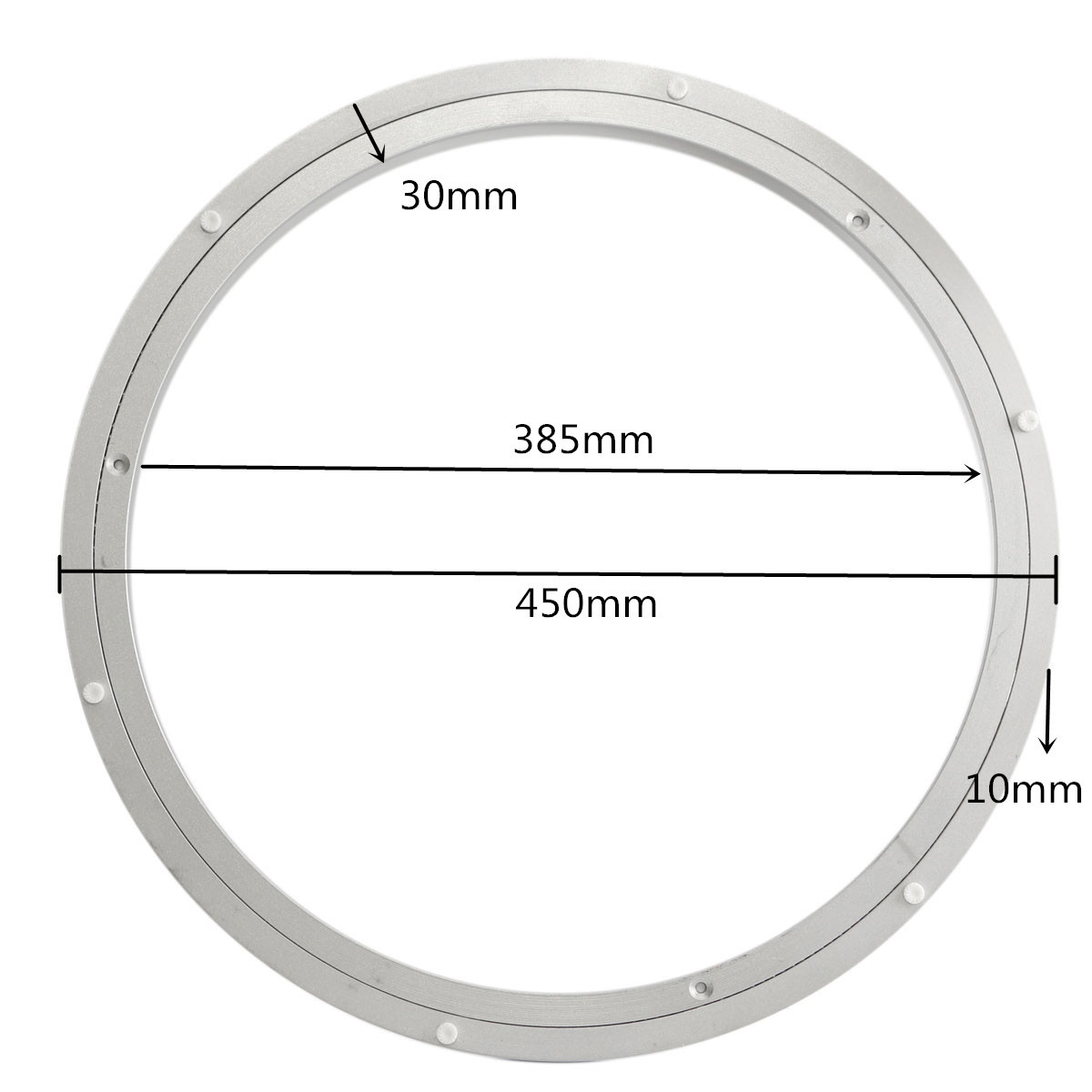 NEUFU 450x10mm Platine Tournante Table Aluminium Plateau Rotative à