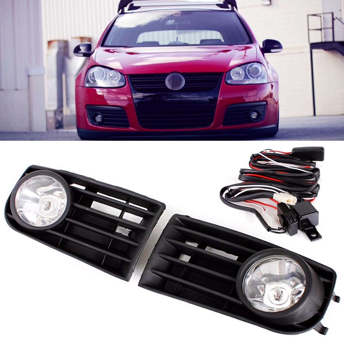 Neufu X W H Feux Antibrouillard Lampe Grille C Blage Pr Vw Golf