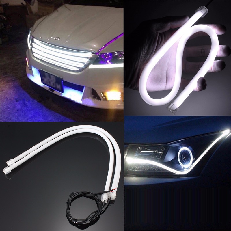 Pcs Cm Led Ruban Flexible Tube Feux Jour Blanc D Co Voiture W