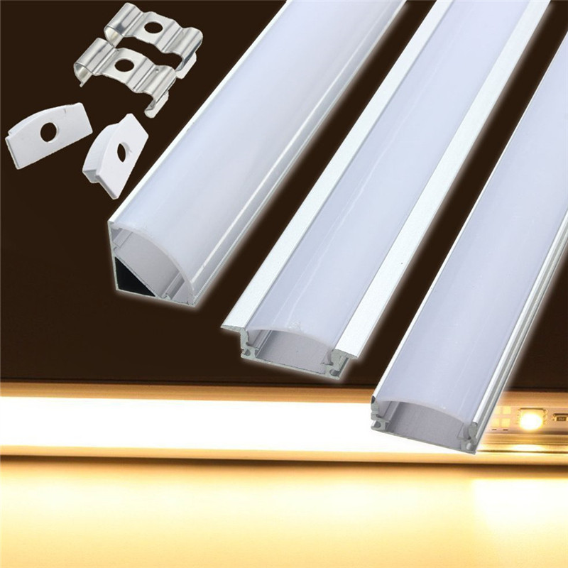 TEMPSA 6X Profilé rail aluminium pour ruban LED rigide 0 5M Type V