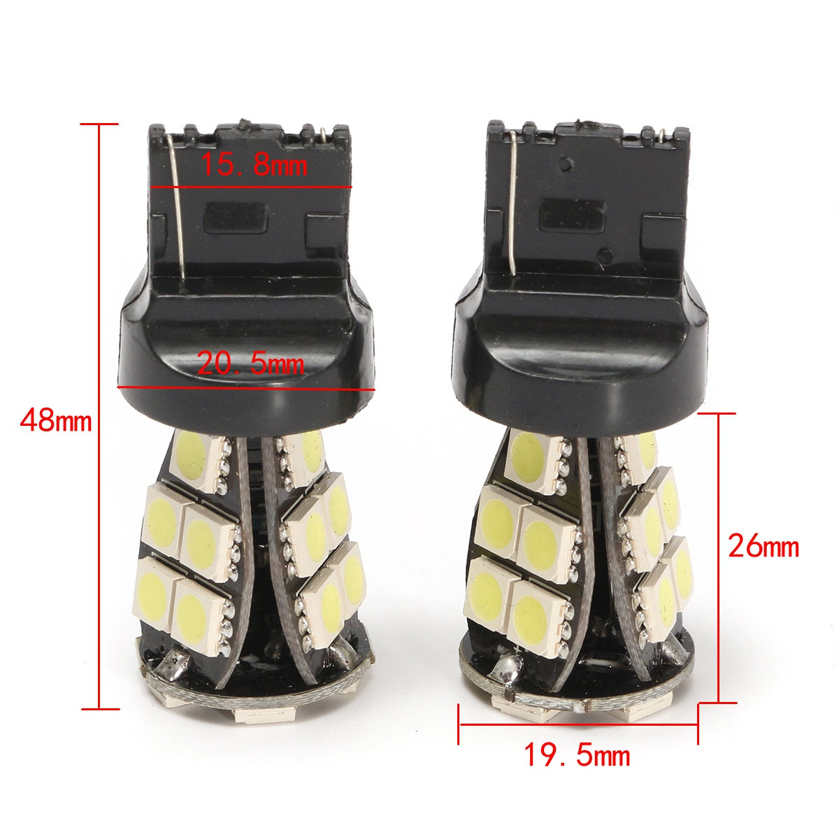 2x LED Ampoule W21 5W T20 6000K Position Blanc DRL CANBUS Sans Erreur