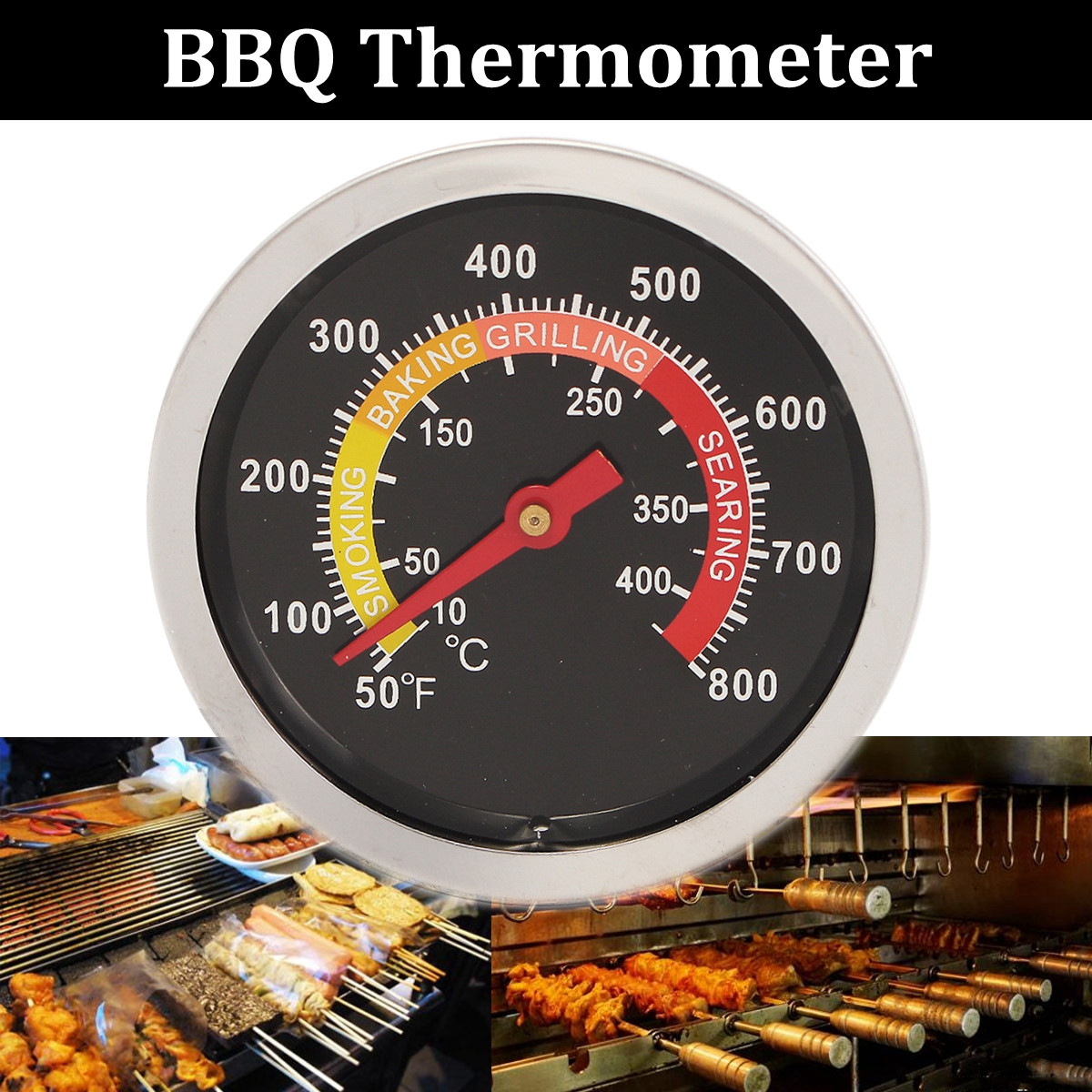 Tempsa Thermom Tre De Barbecue En Acier Inox Avec Signe Niveau