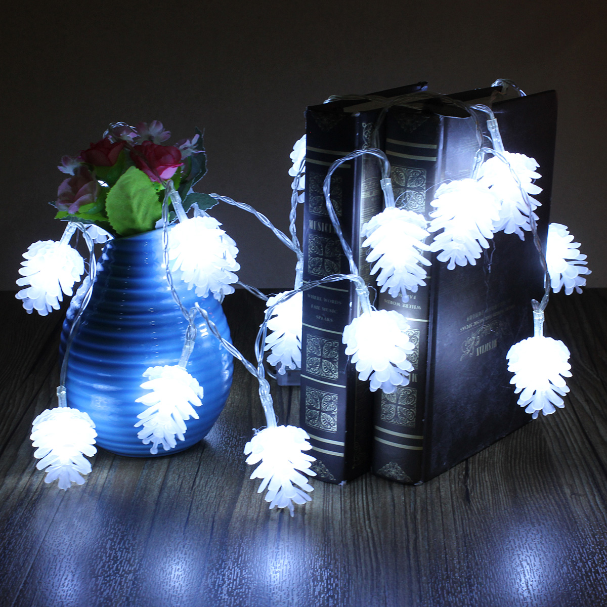 2.2m 20 LED Pine Cone String Light Lamp Christmas Wedding Party Decoration 