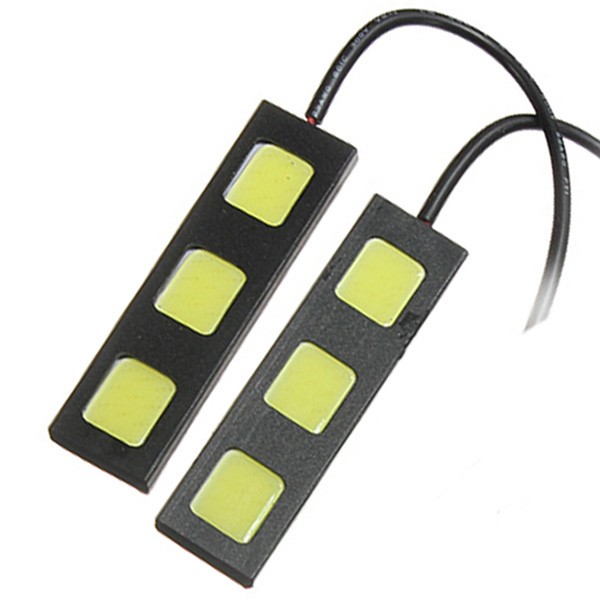 12V 3/4/5/6LED COB Car DRL Driving Daytime Running Lamp Fog Light White 9cm