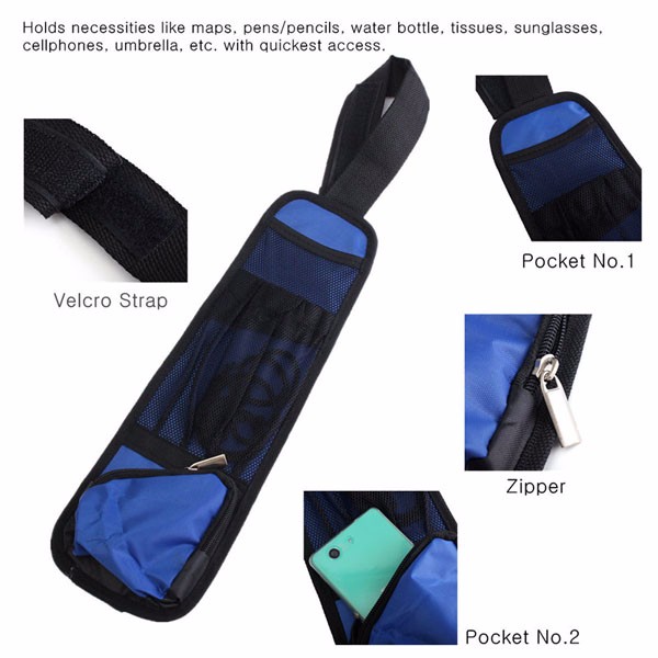 Car Seat Side Back Storage Vehicle Multi Pocket Holder Organizer String Bar