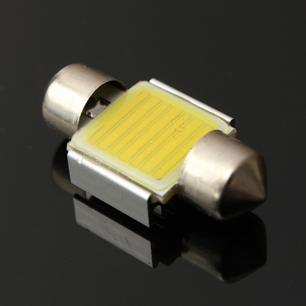 6W 6000K COB LED C5W Festoon Bulb No Error Number License Plate Light White
