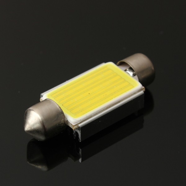 6W 6000K COB LED C5W Festoon Bulb No Error Number License Plate Light White