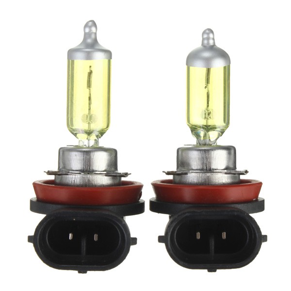 A Pair of H16 HID Xenon Light Bulbs Lamps DC12V Yellow 3000K-3500K