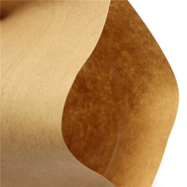 Kraft Paper Bags Packaging Stand Up With Zipper for Food Storage 120 x 200mm