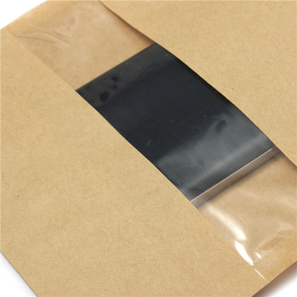 Kraft Paper Bags Packaging Stand Up With Zipper for Food Storage 160 x 260mm