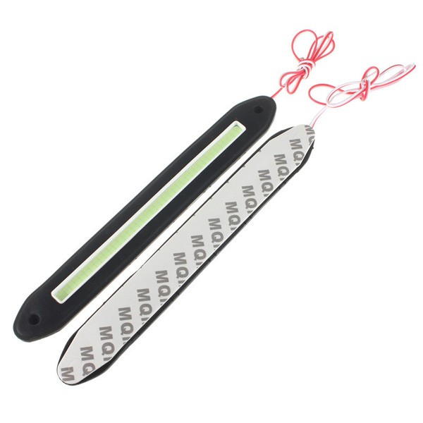 2pcs Car 12-24V Soft Silicone COB LED Lights Driving Running Daytime Lamp