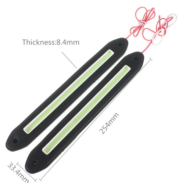 2pcs Car 12-24V Soft Silicone COB LED Lights Driving Running Daytime Lamp