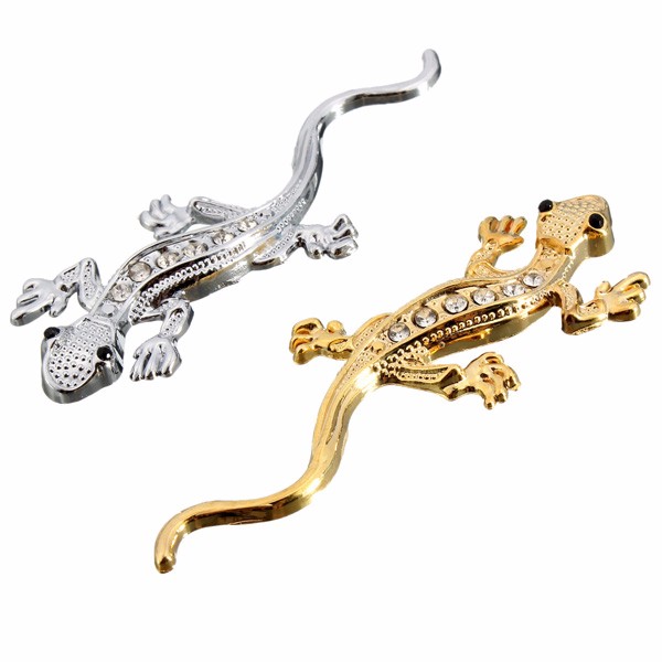 3D Metal Gecko Diamond Badge Emblem Logo Decal Car Truck Auto Decor Sticker