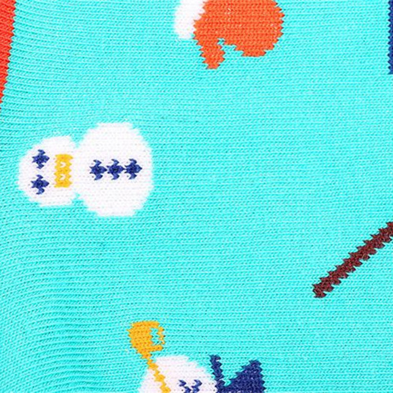 Women Girl Christmas Series Snowman Cotton Cute Casual Soft Socks Hosiery