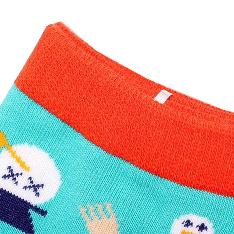 Women Girl Christmas Series Snowman Cotton Cute Casual Soft Socks Hosiery