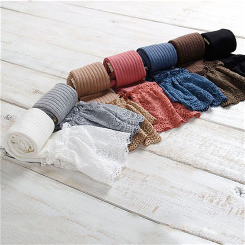 Women Lace Knitting Cotton Over Knee Thigh Stockings High Socks Pantyhose Hosiery