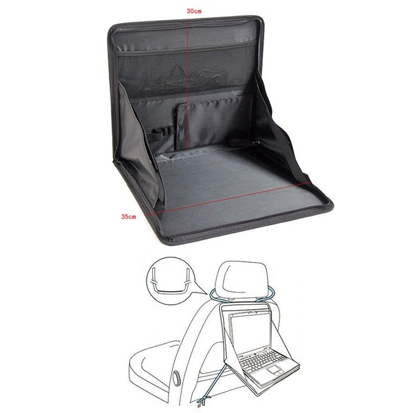 Car Laptop Desk Car Rear Seat Computer Multifunctional Oxford Cloth Folding Holder Bag