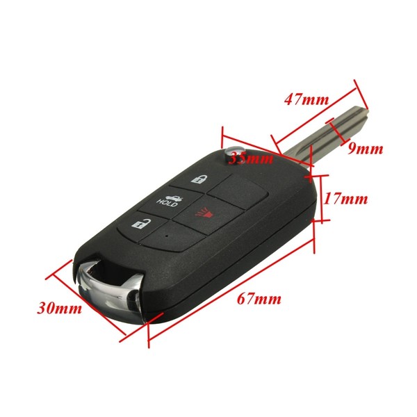4 Buttons Remote Fold Flip Uncut Key Keyless Case for Nissan Sentra Versa Altima