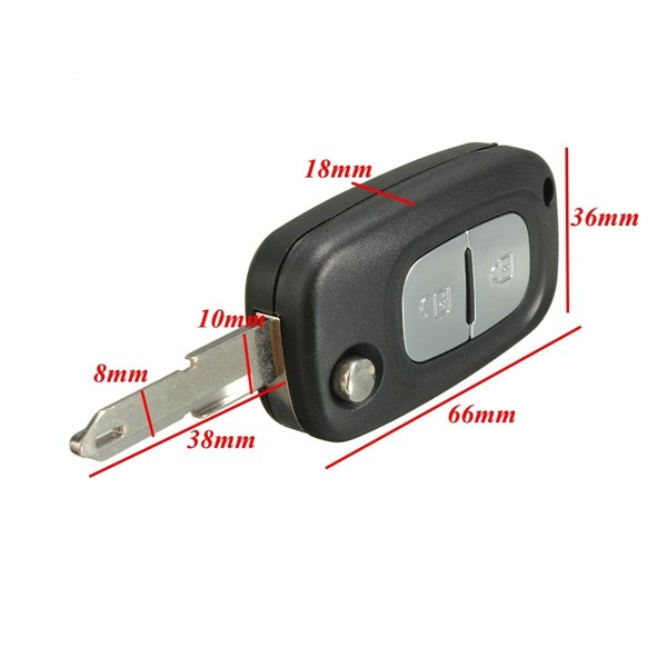 2B Entry Flip Fold Remote Key Case for Renault Modus/Kangoo/Scenic/Clio/Megane
