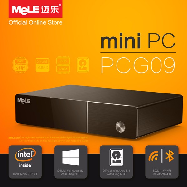 MeLE G09 Genuine Windows 10 Quad Core Mini PC