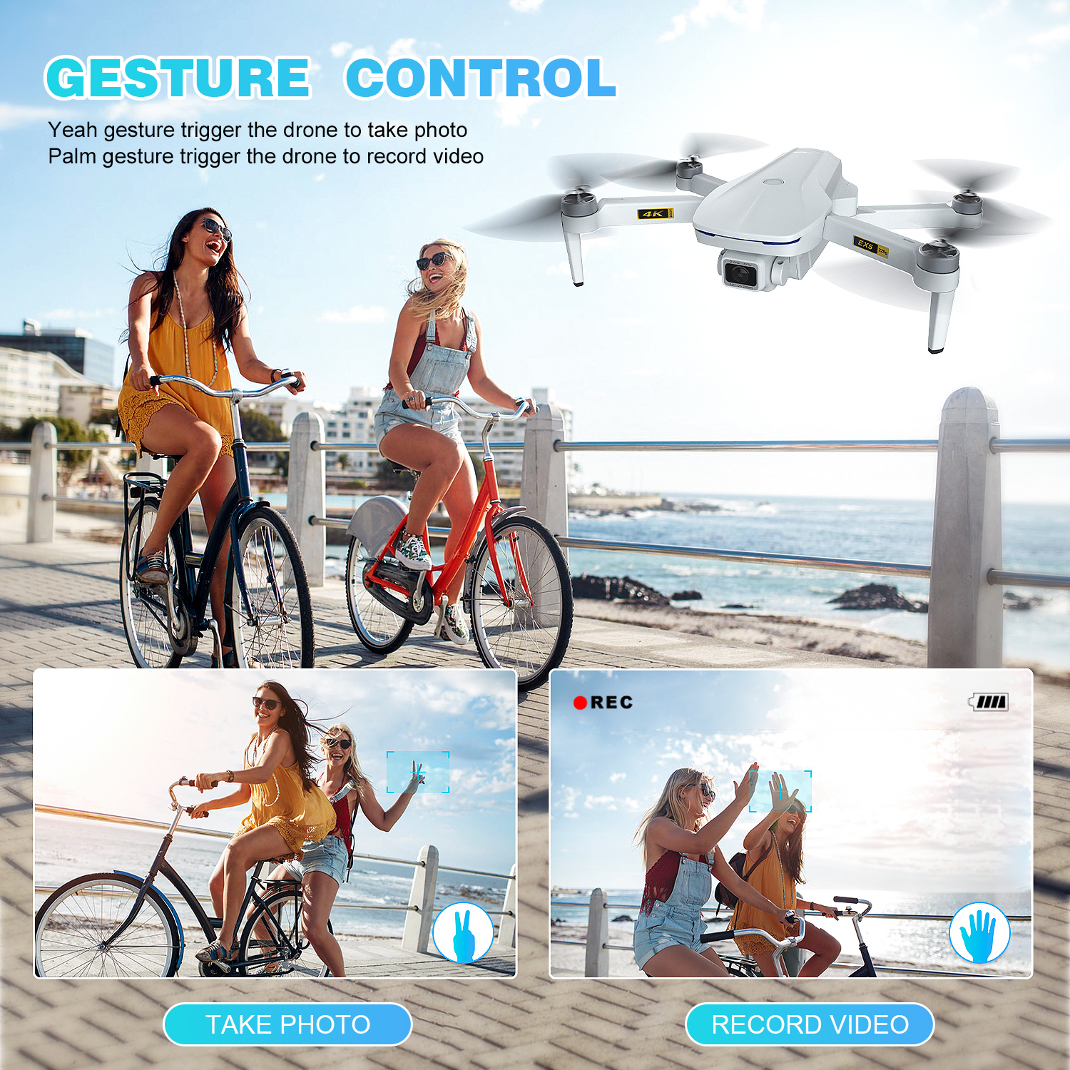Drona Eachine EX5, GPS FPV 5G WIFI 1KM, cu camera 4K HD 30 de