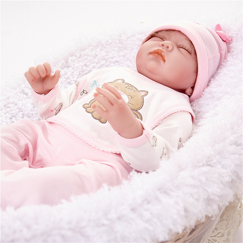 Tempsa 55cm Poupee Reborn Bebe Reborn Silicone Fait A Main 22 Pouce 1260g Cdiscount Jeux Jouets