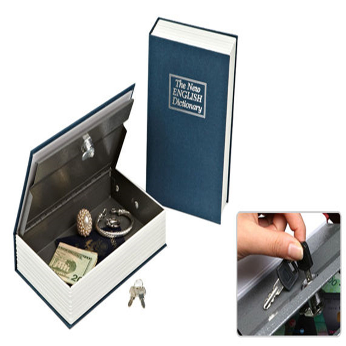 Coffrefort Livre Cachette Secrète Boîte Conserve Sécurité Dictionnaire