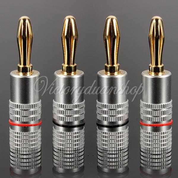 KUNSE P7021 2Pcs 4Mm Mâle vers 2Mm Femelle Banane Fiche Jack pour Haut-Parleur Test Sondes Convertisseur Connecteurs 