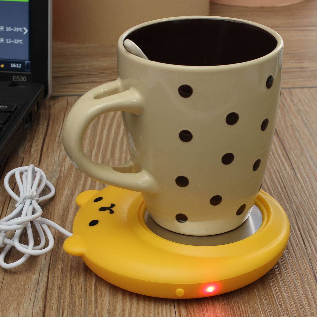 Portable USB Cup Warmer Home Office Mug Coffee Tea Milk Drinking Heater ...