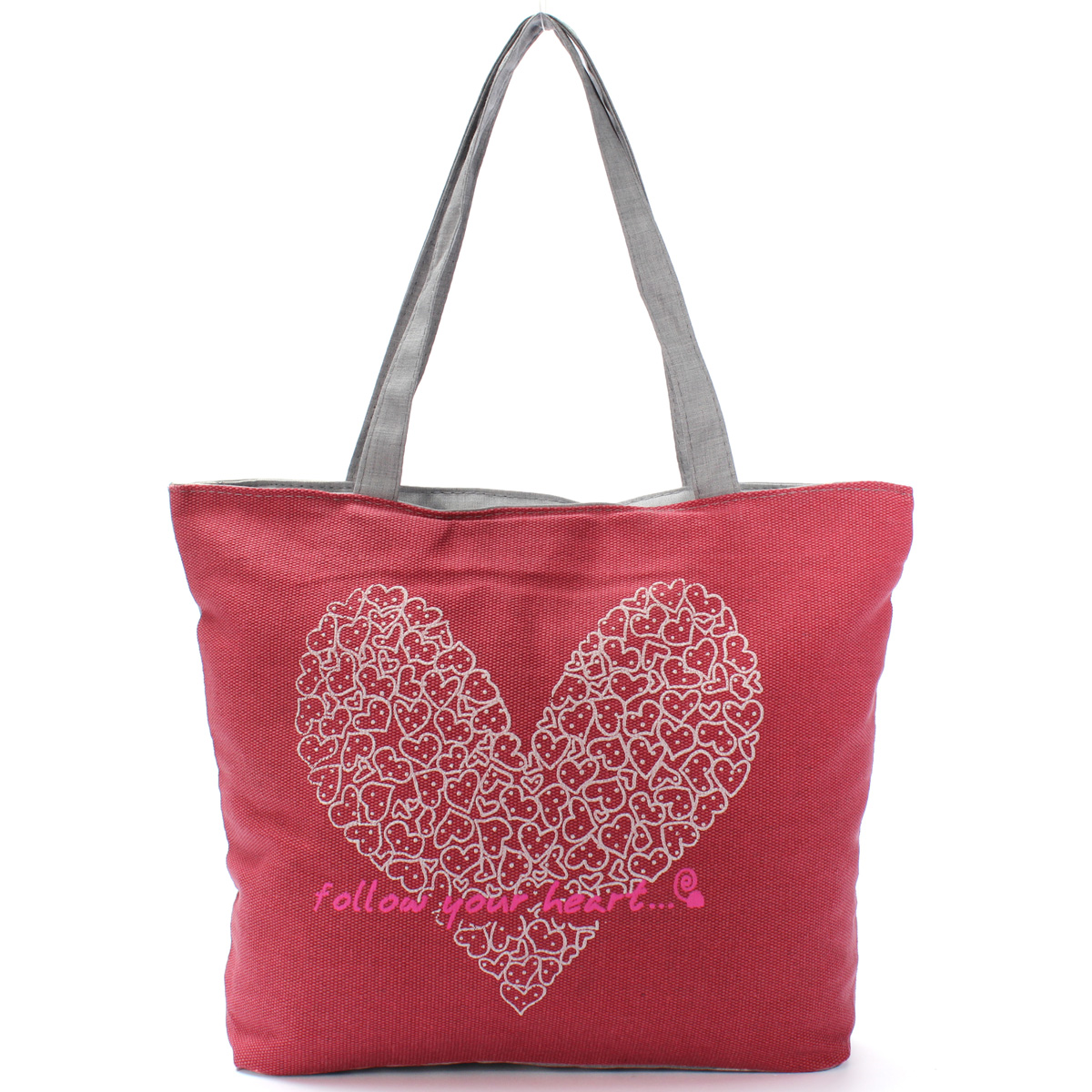 Printing Canvas Bags Women Handbag Fashion Shoulder Shopping bag Totes Red | Lazada Malaysia