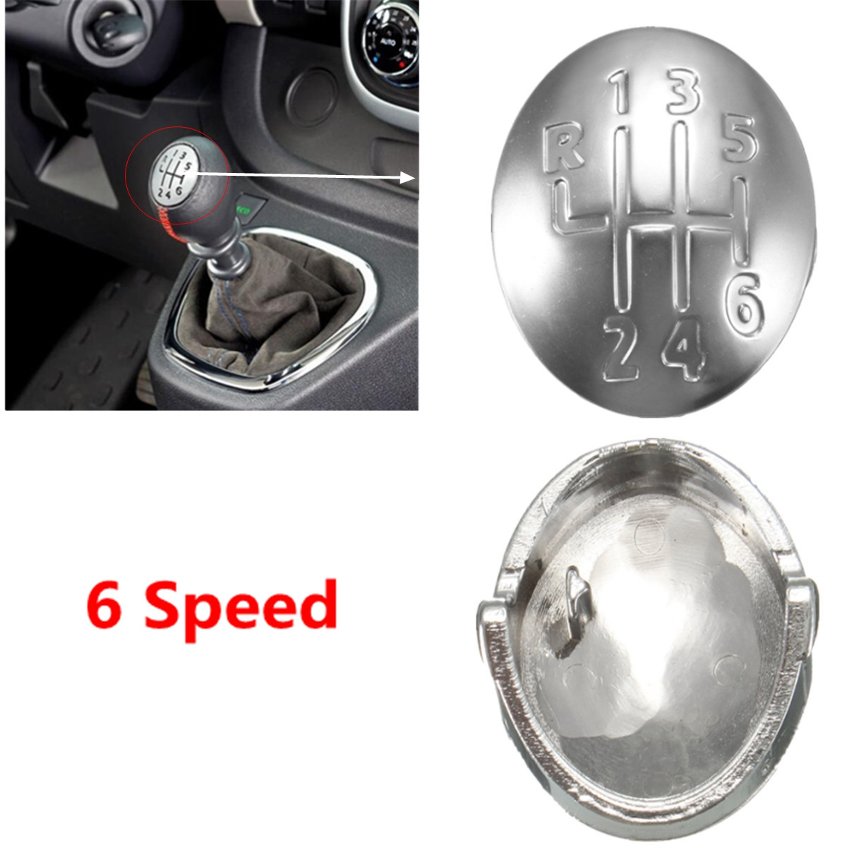 Pommeau Levier Vitesse Renault Clio 3/4, Megane, Scenic - 5 Vitesses