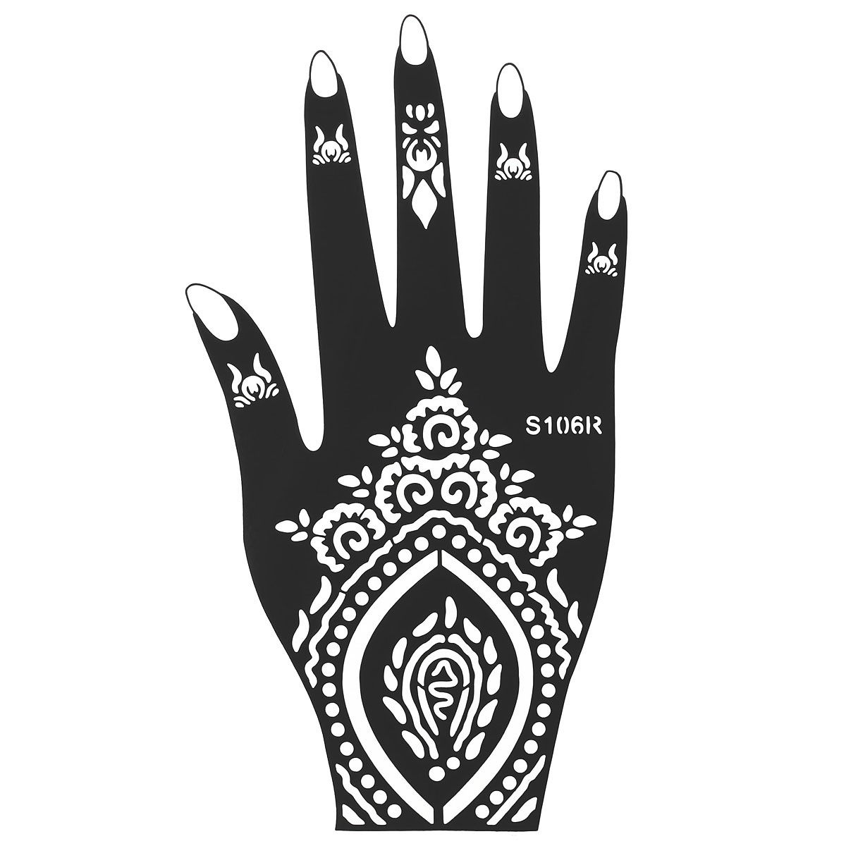 1Pcs India Henna Temporary Tattoo Stencils For Hand Leg ...